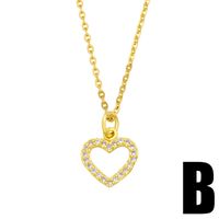 Wholesale Heart-shaped Hollow Moon Madonna Pendant Necklace Nihaojewelry main image 4