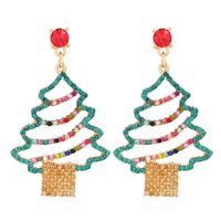 Nouvelles Boucles D&#39;oreilles En Diamant D&#39;arbre De Noël De Bande Dessinée De Mode En Gros Nihaojewelry main image 1