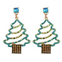 Nouvelles Boucles D&#39;oreilles En Diamant D&#39;arbre De Noël De Bande Dessinée De Mode En Gros Nihaojewelry main image 3