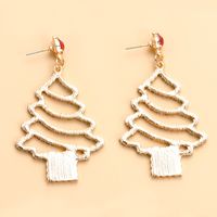 Nouvelles Boucles D&#39;oreilles En Diamant D&#39;arbre De Noël De Bande Dessinée De Mode En Gros Nihaojewelry main image 4