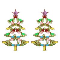 Pendientes De Navidad De 54729, Moda Europea Y Americana, Gran Venta, Nuevos Pendientes De Árbol De Navidad Con Dibujos Animados, Joyería Incrustada De Diamantes De Imitación main image 3