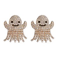 53023 Pearl Earrings European And American Exaggerated Halloween Ghost Earrings Personality Female Stud Earrings Internet Celebrity Simple Earrings main image 3