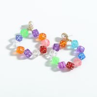 Europe Et En Amérique Croix Frontière Vente Chaude Creative Drôle Trois-dimensions Bonbons Couleur Tamis Boucles D'oreilles À La Main Perlé Spécial Boucles D'oreilles En Gros main image 6