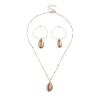 Wholesale Jewelry Shell Pendant Rice Bead Earrings Necklace Set Nihaojewelry main image 6