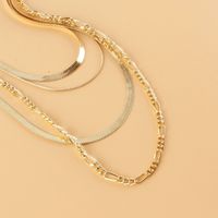 Europe And America Cross Border Fashion Ornament Gold Multi-layer Snake Bones Chain Necklace Sexy Clavicle Necklace For Women 18170 main image 4