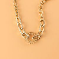 Europe And America Cross Border Exaggerated Necklace Female Alloy Circle Pendant Personality Creative Necklace Necklace Female 17790 main image 3