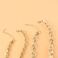 Europe And America Cross Border Fashion Necklace Personality Simple Gold Thick Chain Double Layer Necklace Ins Style Ornament 17910 main image 3