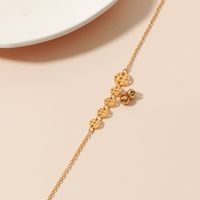 European And American New Popular Vintage Copper Coin Bell Imitation Gold Anklet Bracelet Female Geometric Hollow Circle Ancient Style Foot Ornaments main image 3