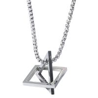 Wholesale Geometric Three-dimensional Titanium Steel Necklace Nihaojewelry main image 1