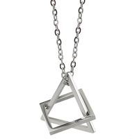 Wholesale Geometric Three-dimensional Titanium Steel Necklace Nihaojewelry main image 3