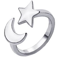 Fashion Star Moon Ring Adjustable Open Ring Wholesale Nihaojewelry main image 3
