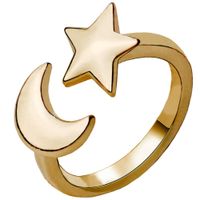 Fashion Star Moon Ring Adjustable Open Ring Wholesale Nihaojewelry main image 4