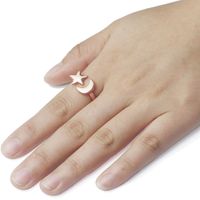 Fashion Star Moon Ring Adjustable Open Ring Wholesale Nihaojewelry main image 5