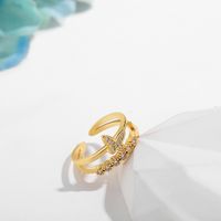 Wholesale Fashion Alloy Hollow Butterfly Diamond Ring Nihaojewelry sku image 1