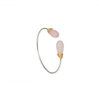 Großhandel Schmuck Mehrfarbiger Ovaler Natürlicher Achatstein Offenes Armband Nihaojewelry sku image 6