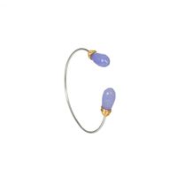 Wholesale Jewelry Multi-color Oval Natural Agate Stone Open Bracelet Nihaojewelry sku image 7