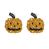 Horreur Halloween Orange Citrouille Fantôme Combinaison Boucles D&#39;oreilles En Gros Nihaojewelry sku image 2