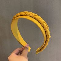 Wholesale Simple Solid Color Braided Wide-brimmed Headband Nihaojewelry sku image 2