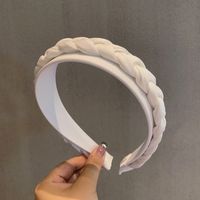 Wholesale Simple Solid Color Braided Wide-brimmed Headband Nihaojewelry sku image 3