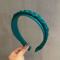 Wholesale Simple Solid Color Braided Wide-brimmed Headband Nihaojewelry sku image 6
