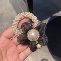 Korean Dongdaemun New Handmade Pearl Flower Style Hair Band Bracelet Dual-use Hair Ring Hair Band Hair Accessories Wholesale sku image 3