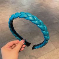 New Leather Face Wash Hair Bands Women's All-match Outing Simple Korean Internet Celebrity Wide-edged Headband Whip Hair Fixer Bundle Hairpin sku image 1