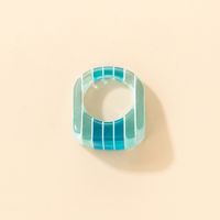 Simple Fashion Transparent Acrylic Resin French Retro Wind Creative Diamond Ring sku image 41