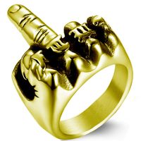 New Fashion Punk Lion Shape Ring Wholesale Nihaojewelry sku image 12