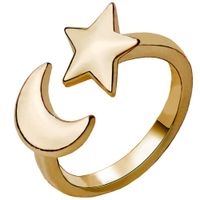 Fashion Star Moon Ring Adjustable Open Ring Wholesale Nihaojewelry sku image 3