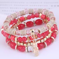 ¡venta Al Por Mayor! ¡moda! Pulsera De Metal De Búho, Cuentas De Caramelo, Pulsera De Múltiples Capas, Nihaojewelry sku image 6