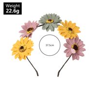 Fashion Contrast Color Flower Daisy Headband Wholesale Nihaojewelry main image 6