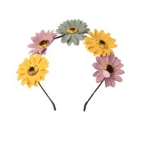 Mode Kontrastfarbe Blumengänseblümchen Stirnband Großhandel Nihaojewelry main image 7