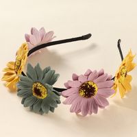 Fashion Contrast Color Flower Daisy Headband Wholesale Nihaojewelry sku image 1