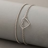 Wholesale Korean Style Cute Peach Heart Pendant Bracelet Set Nihaojewelry main image 1