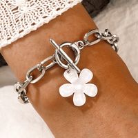 Wholesale New Fashion Flower Pendant Thick Chain Bracelet Nihaojewelry main image 1