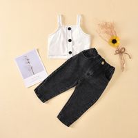 New Sling Reverse Color Line Shirt Button Open Bag Jeans Children's Suit Wholesale Nihaojewelry main image 1