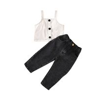 Neue Sling Reverse Color Line Hemdknopf Offene Tasche Jeans Kinderanzug Großhandel Nihaojewelry main image 6