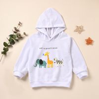 Cartoon Animal Print Children's Hooded Long-sleeved Pullover Sweater Wholesale Nihaojewelry main image 1