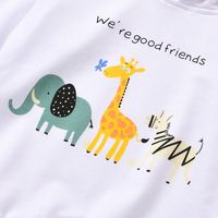 Cartoon Animal Print Children's Hooded Long-sleeved Pullover Sweater Wholesale Nihaojewelry main image 4