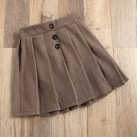 Children's Cross-border Autumn New Long Sleeve Turtleneck Bottoming Knitted Sweater + Woolen Pleated Skirt A- Line Skirt Two-piece Suit main image 4