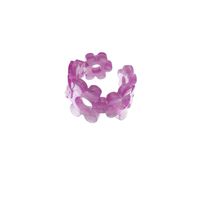 Simple Hollow Candy Color Flower Acrylic Ring Wholesale Nihaojewelry main image 3