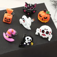 Neizhu Cross-border European And American New Halloween Ring Exaggerated Fun Resin Death Ghost Pumpkin Ring Female main image 6