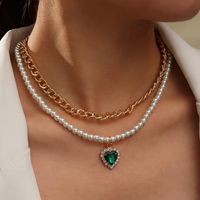 Collier D&#39;empilage De Coeur De Perles Multicouches De Mode Simple En Gros Nihaojewelry main image 3