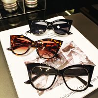 Simple Cat Eye Big Frame Semi-transparent Sunglasses Wholesale Nihaojewelry main image 4