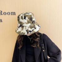 High-profile Figure Ht Hat Female Autumn And Winter Korean Fashion All-matching Fisherman Hat Lamb Wool Winter Suitable For Round Faces Plush Bucket Hat main image 4