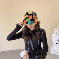 High-profile Figure Ht Hat Female Autumn And Winter Korean Fashion All-matching Fisherman Hat Lamb Wool Winter Suitable For Round Faces Plush Bucket Hat main image 3