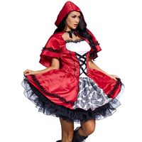 Halloween Party Cosplay Little Red Riding Hood Print Lace Dress Wholesale Nihaojewelry main image 5