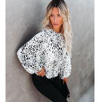 New Leopard Print Round Neck Blouse Wholesale Nihaojewelry main image 6