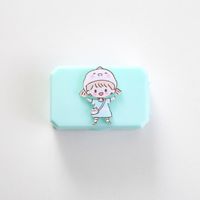 Korean Cute Girl Colored Contact Lenses Case Cartoon Acrylic Contact Lens Case Companion Box Contact Lens Case Portable Contact Lens Case sku image 5