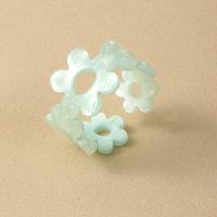 Simple Hollow Candy Color Flower Acrylic Ring Wholesale Nihaojewelry sku image 2